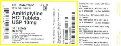 10mg 30ct (Label Amitriptyline HCl Tabs 10mg Bpi(10544 250 30) Sandoz(0781 1486 10) Rev0)